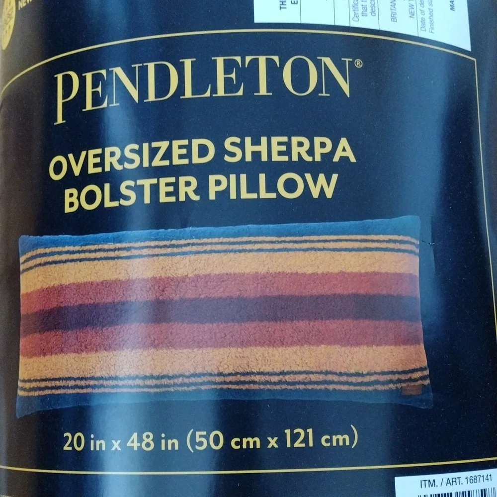 Pendleton Oversized Sherpa Bolster Pillow White Sands Grand Canyon